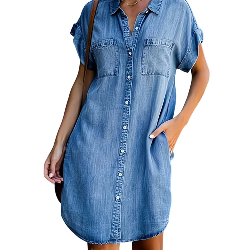 Irina – Lässiges, locker sitzendes Jeanskleid für Damen