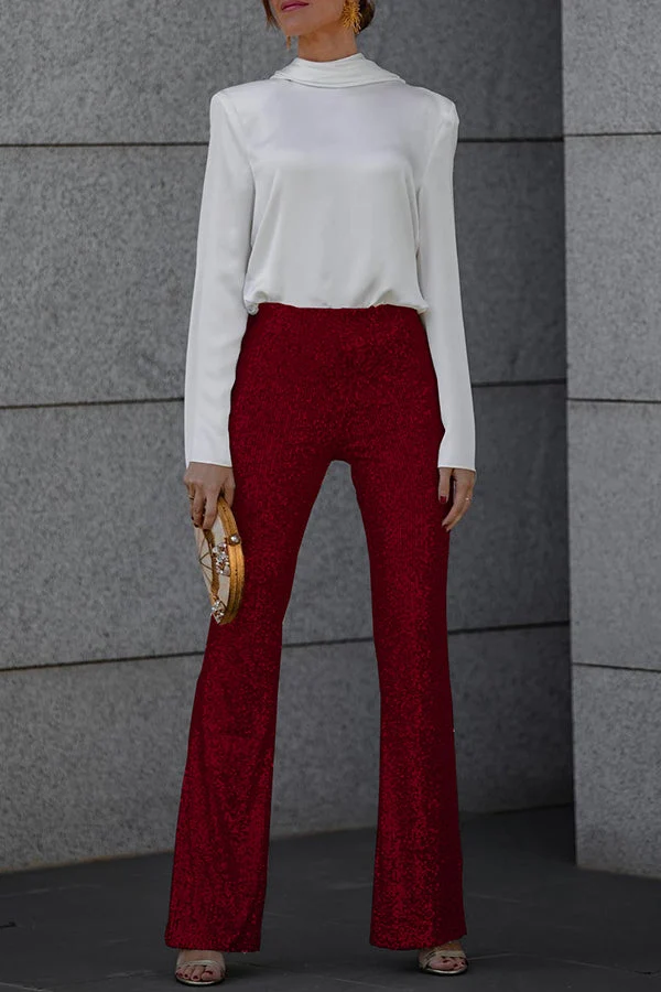 Anja – Ausgestellte Paillettenhose für Damen