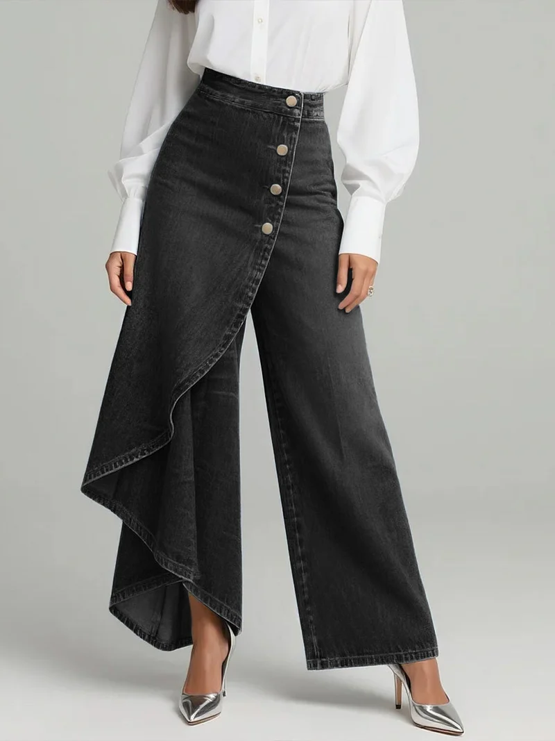 Maya – Stilvolle Jeans mit hoher Taille und weitem Bein für Damen