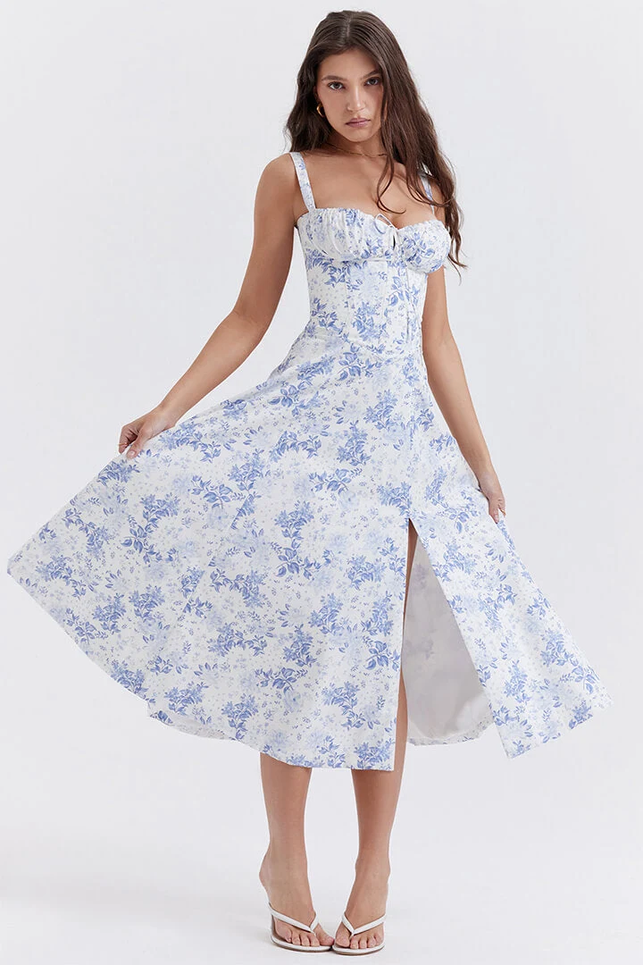 Daniela – Elegantes Sommerkleid mit Blumenmuster für Damen