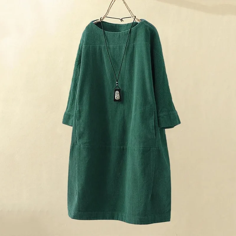 Ingrid – Lässiges Cordkleid für Damen