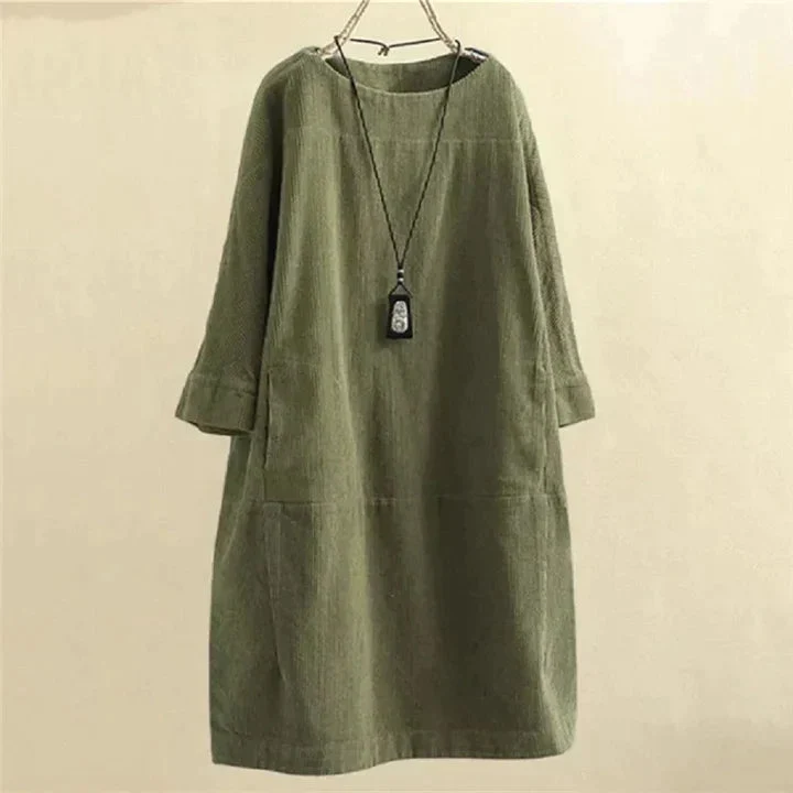 Ingrid – Lässiges Cordkleid für Damen
