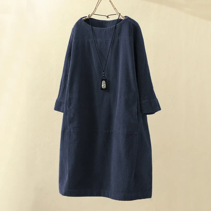Ingrid – Lässiges Cordkleid für Damen