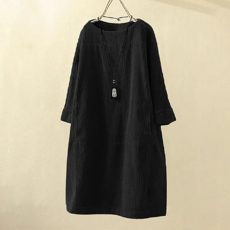 Ingrid – Lässiges Cordkleid für Damen