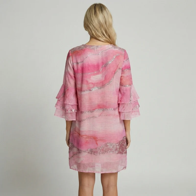 Johanna – Elegantes Minikleid mit Rüschenärmeln für Damen