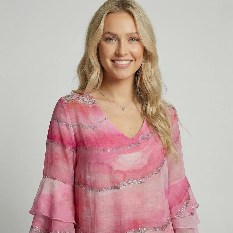 Johanna – Elegantes Minikleid mit Rüschenärmeln für Damen
