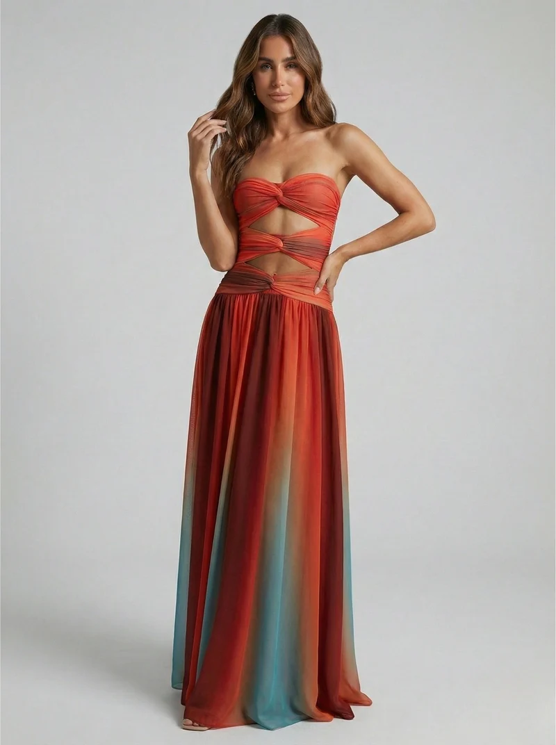 Lena – Wunderschönes Maxikleid mit Cut-outs für Damen