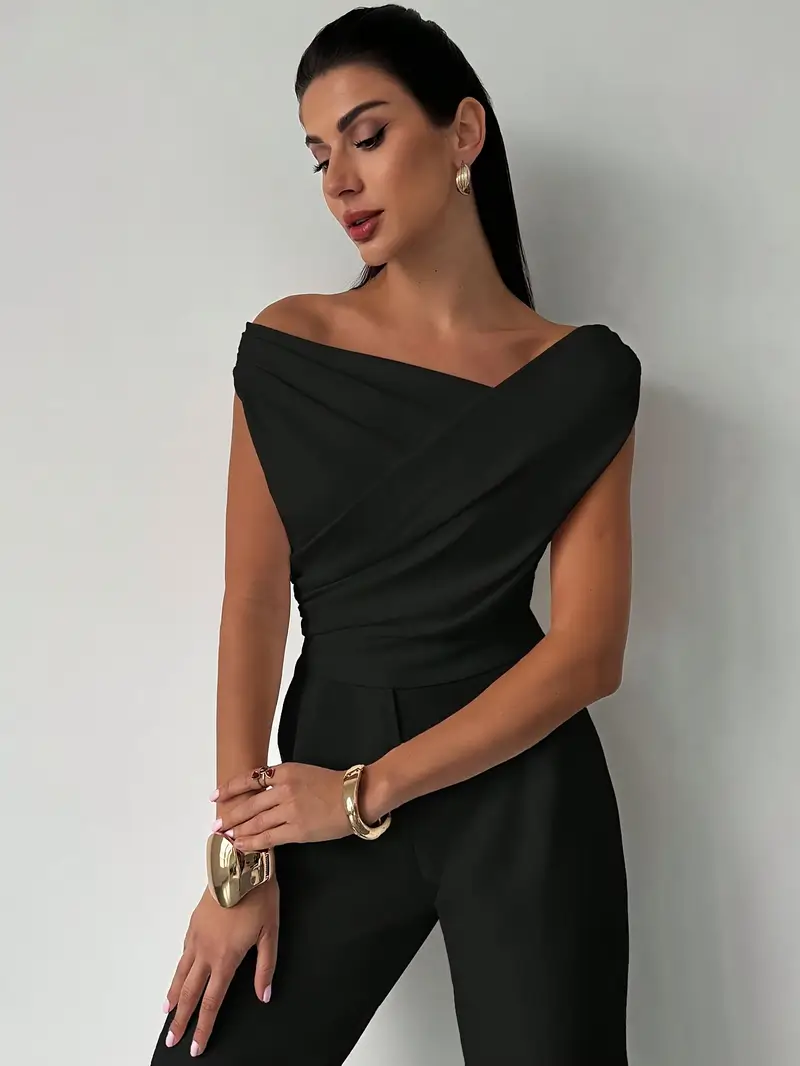 Luisa – Elegante Bluse mit drapierten Schultern für Damen
