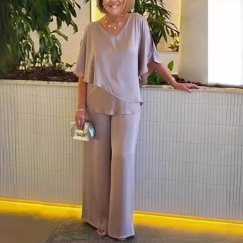 Sarah – Lässiges Set mit weitem Bein für Damen