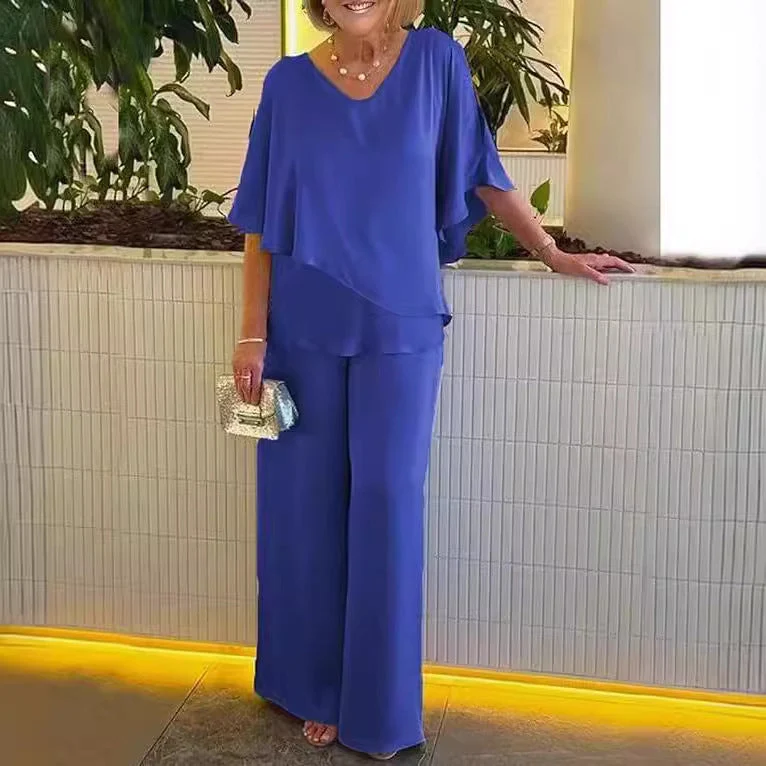 Sarah – Lässiges Set mit weitem Bein für Damen
