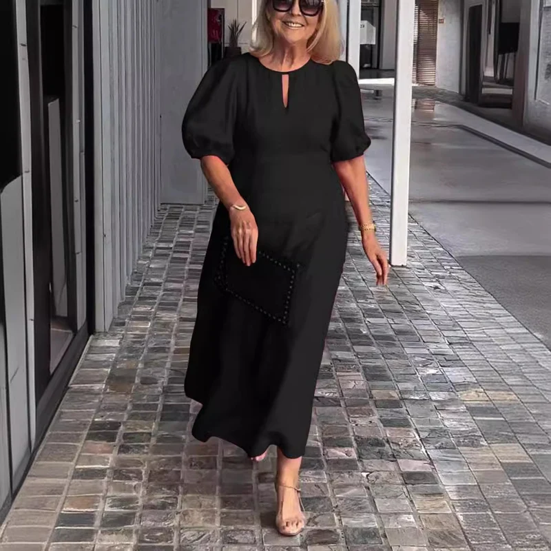 Maren – Elegantes Kleid mit Puffärmeln für Damen
