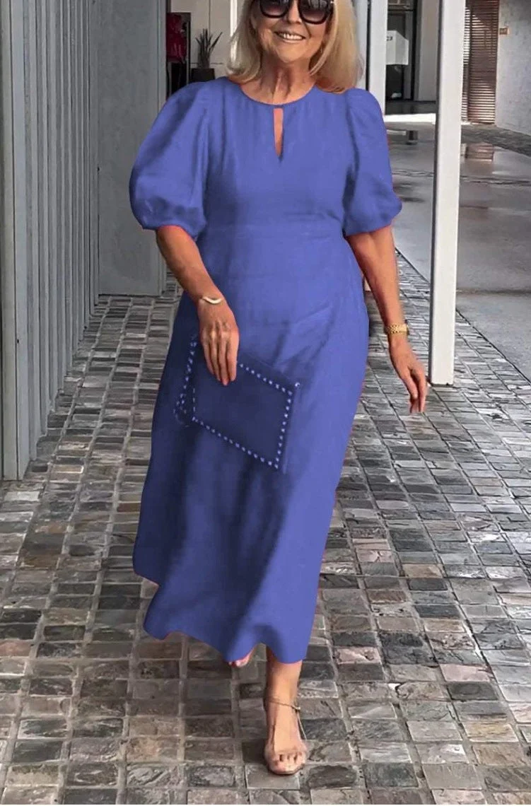 Maren – Elegantes Kleid mit Puffärmeln für Damen