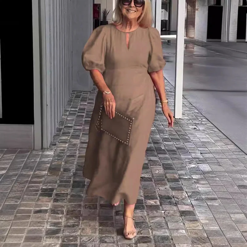 Maren – Elegantes Kleid mit Puffärmeln für Damen