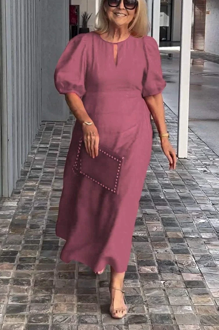 Maren – Elegantes Kleid mit Puffärmeln für Damen