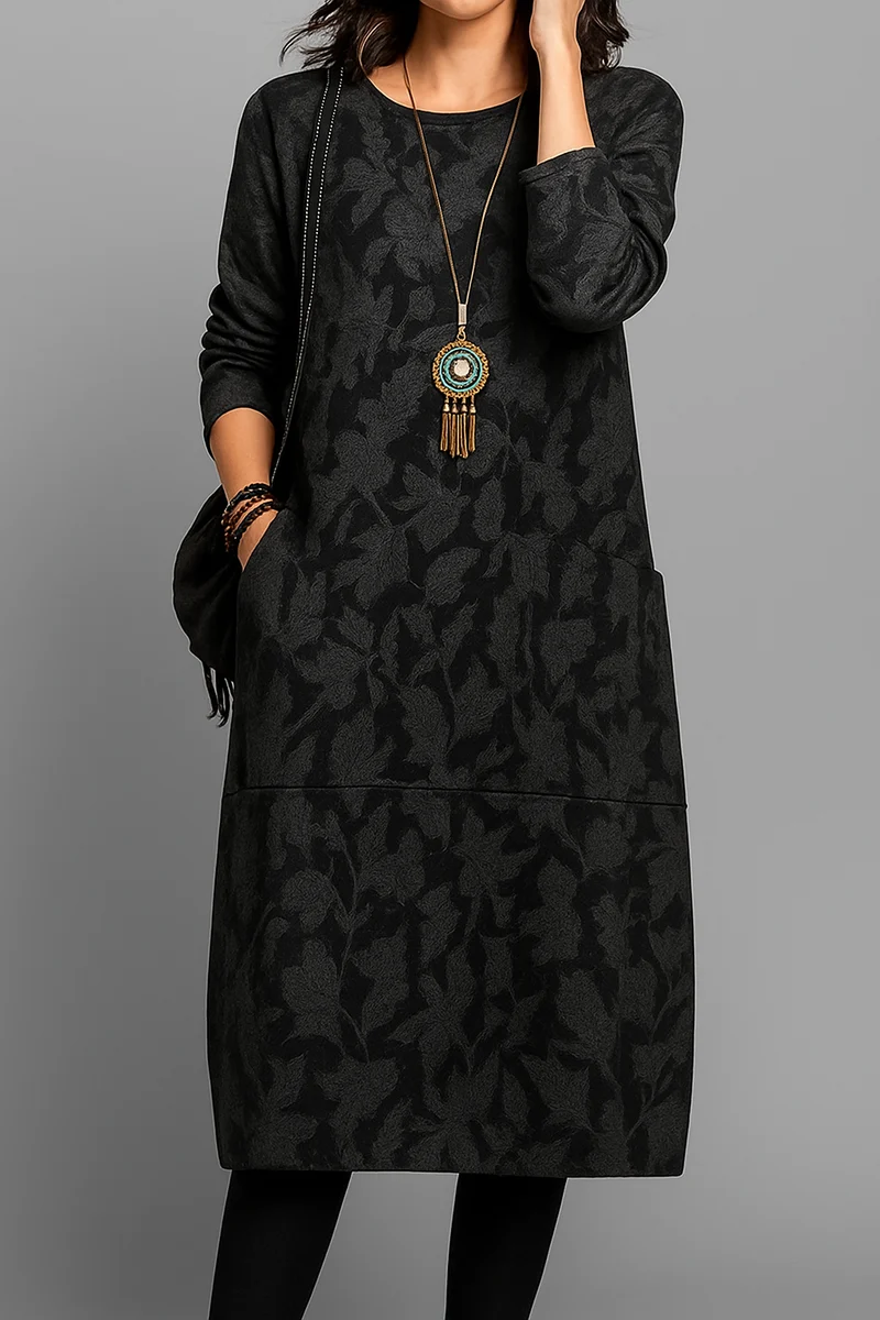 Gabriele – Lässiges Rundhals-Kleid für Damen