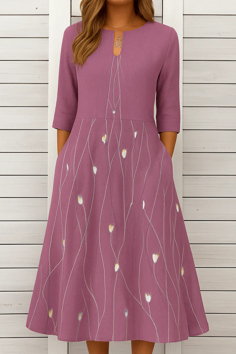 Doreen – Zweiteiliges Kleid mit Blumenmuster für Damen