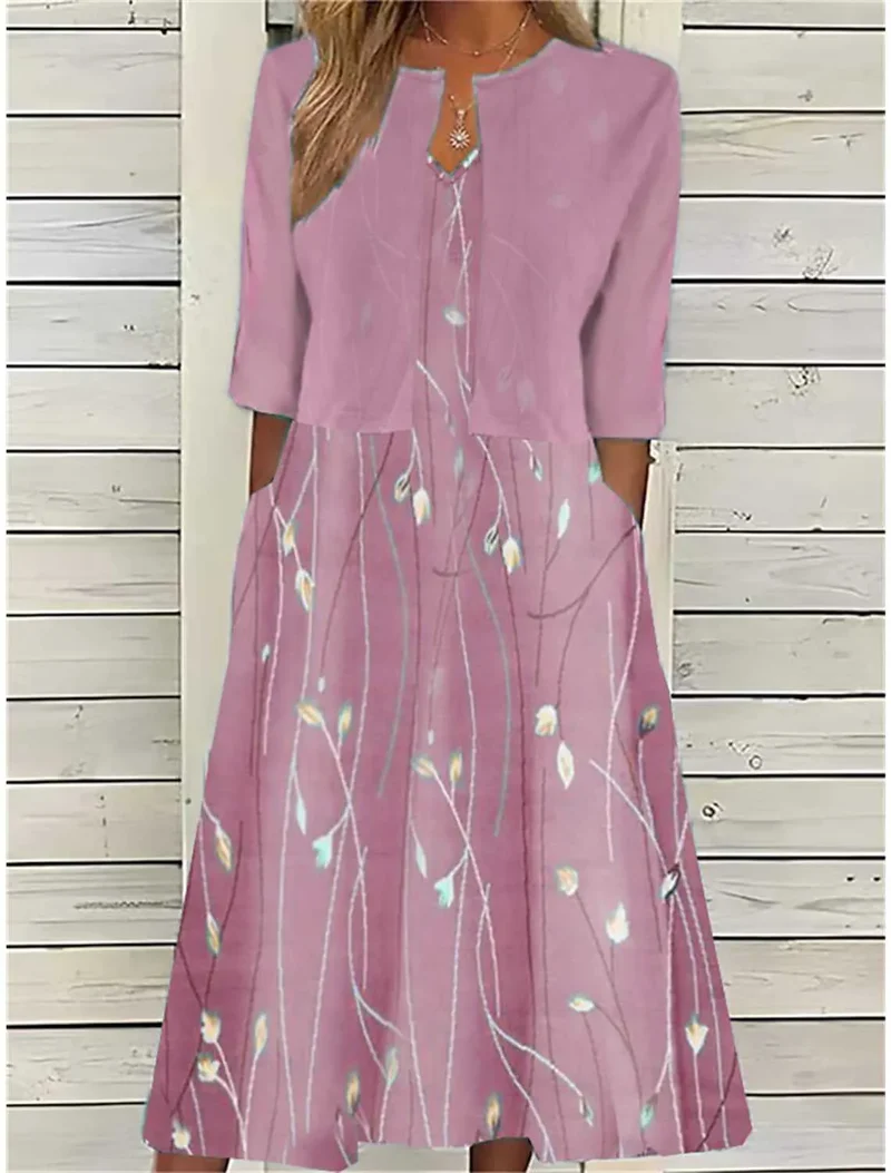 Doreen – Zweiteiliges Kleid mit Blumenmuster für Damen