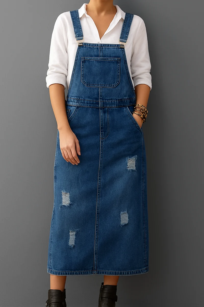 Annika – Lässiges Jeans-Latzkleid für Damen