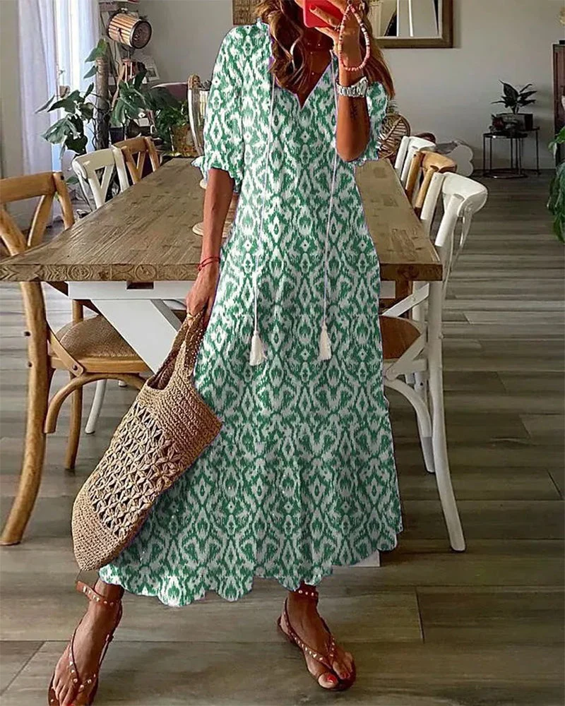 Luna – Bequemes Boho-Kleid mit bedeckendem Schnitt für Damen