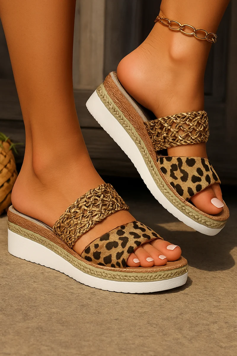 Maja – Modische gewebte Keilabsatzsandalen für Damen