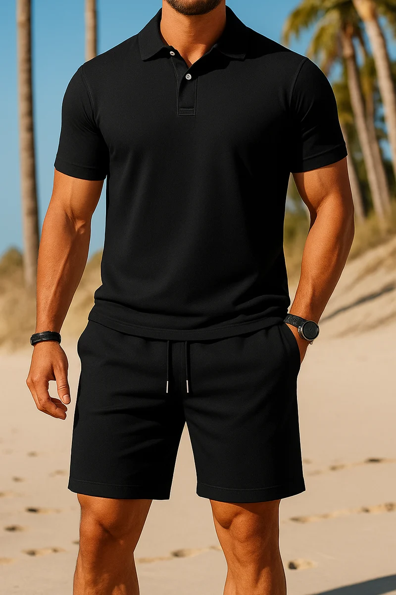 Adrian – Lässiges Sommer-Polo-Set für Herren