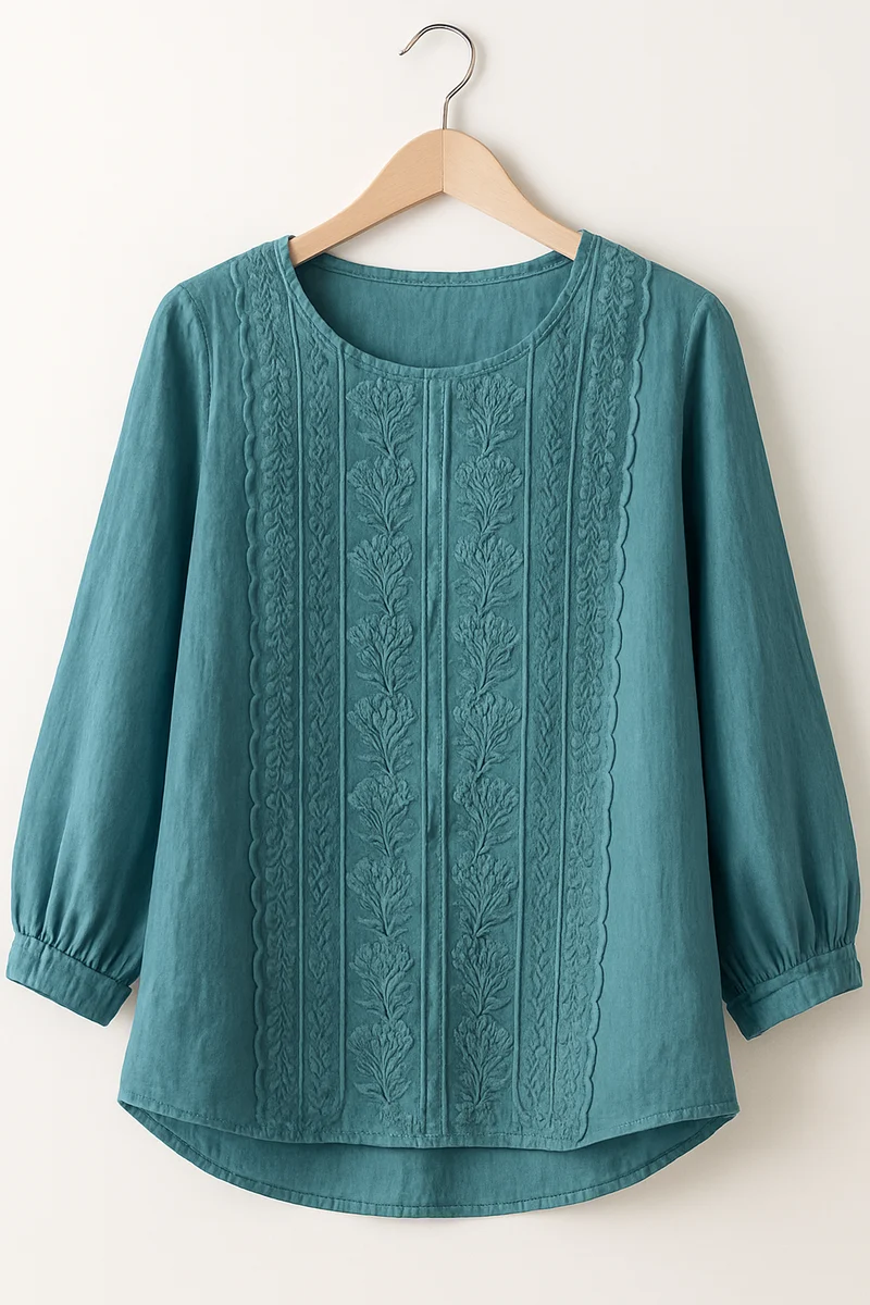 Josefine – Elegante bestickte Damenbluse