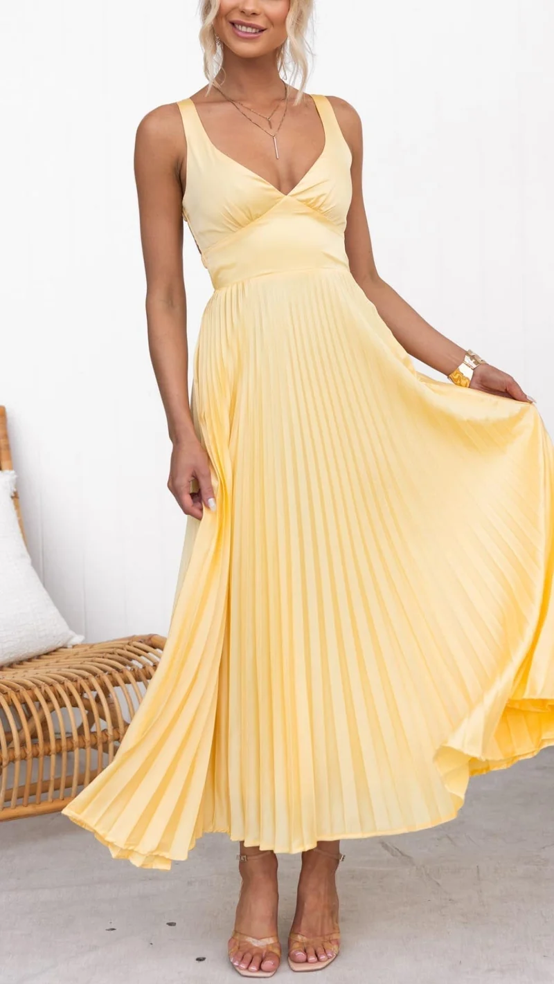Ines – Elegantes Plisseekleid für Damen