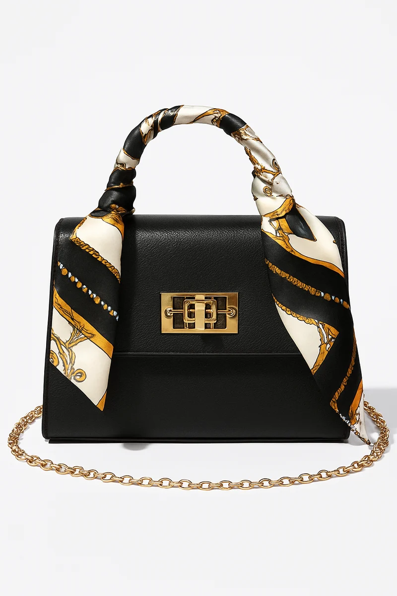 Alina – Schicke Handtasche mit Schal-Detail
