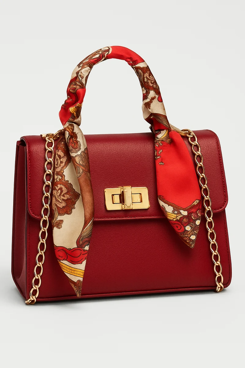 Alina – Schicke Handtasche mit Schal-Detail