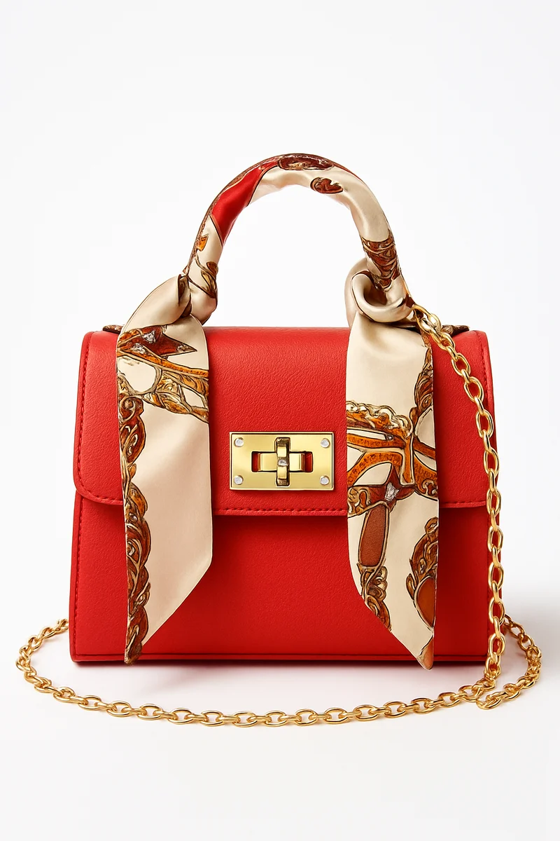 Alina – Schicke Handtasche mit Schal-Detail