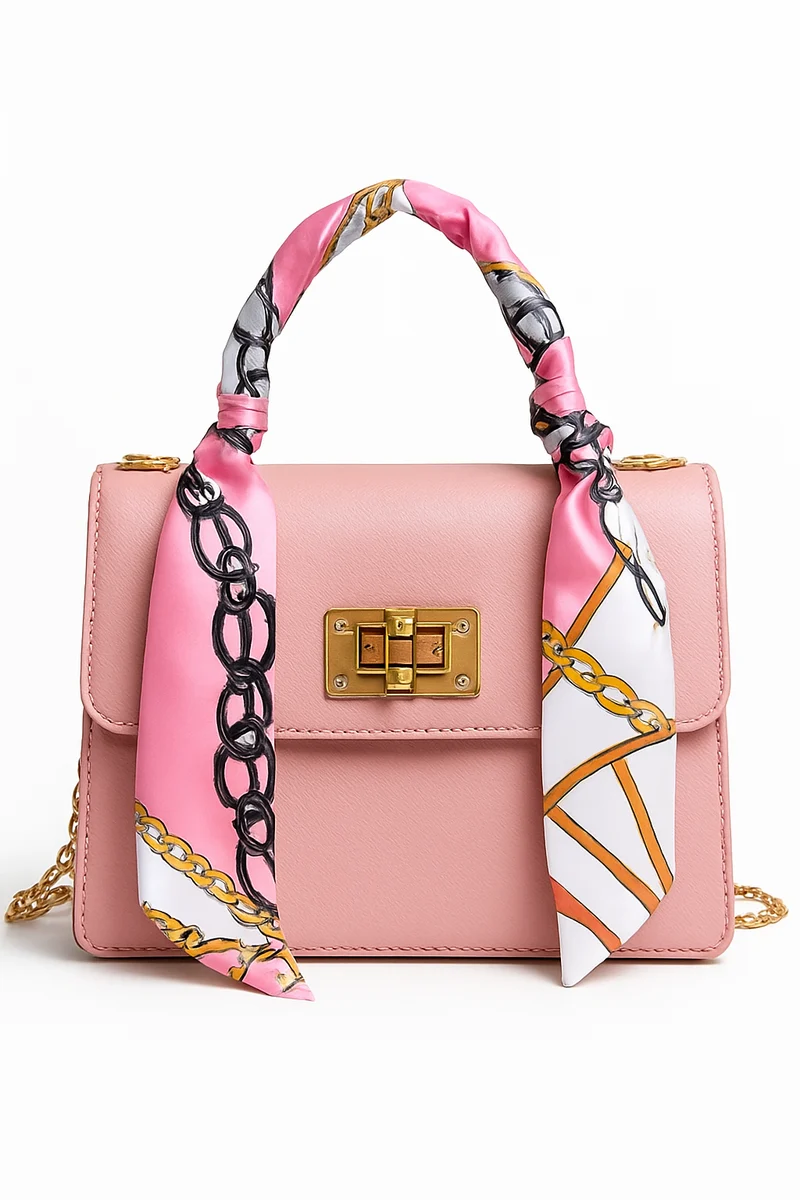 Alina – Schicke Handtasche mit Schal-Detail