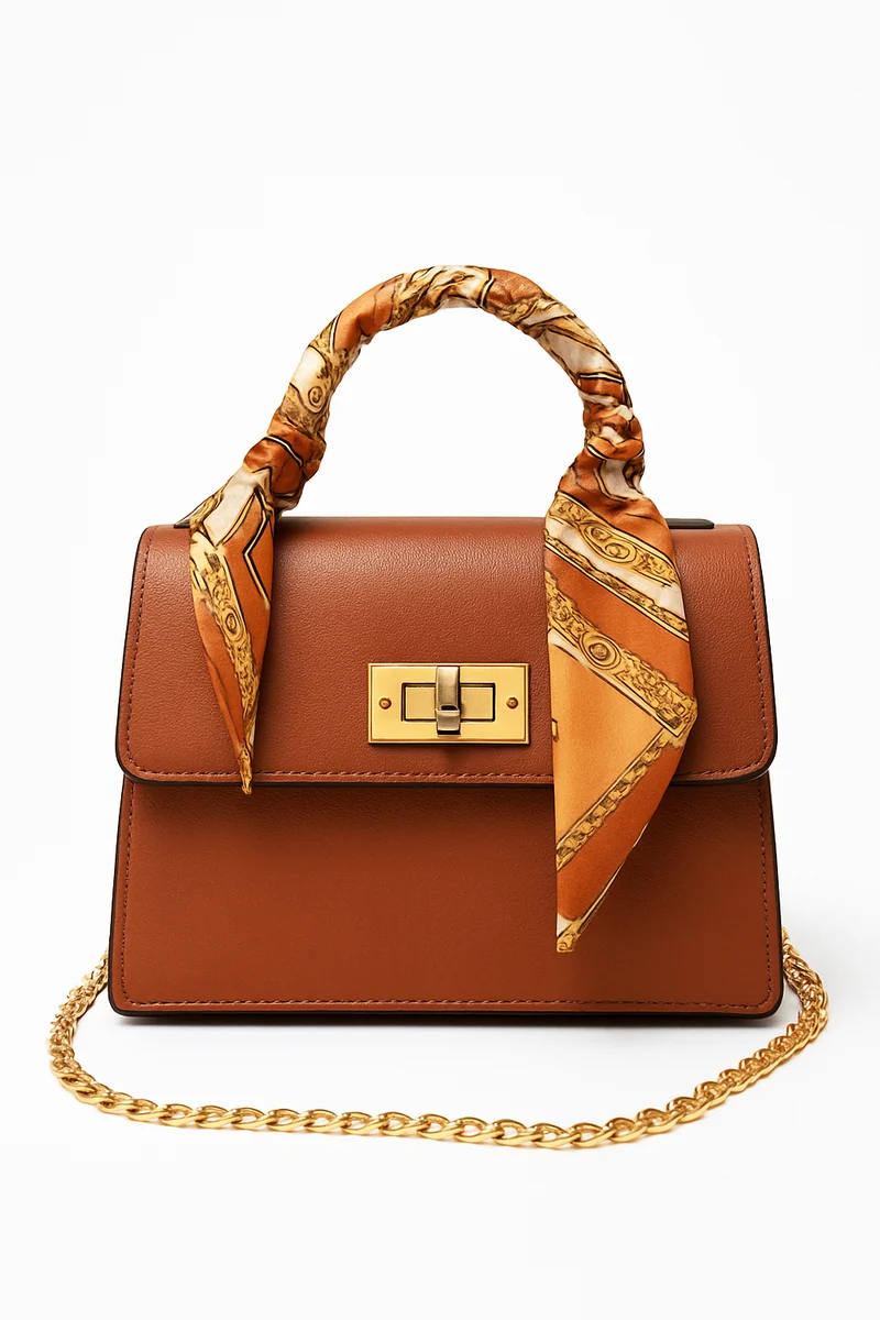 Alina – Schicke Handtasche mit Schal-Detail