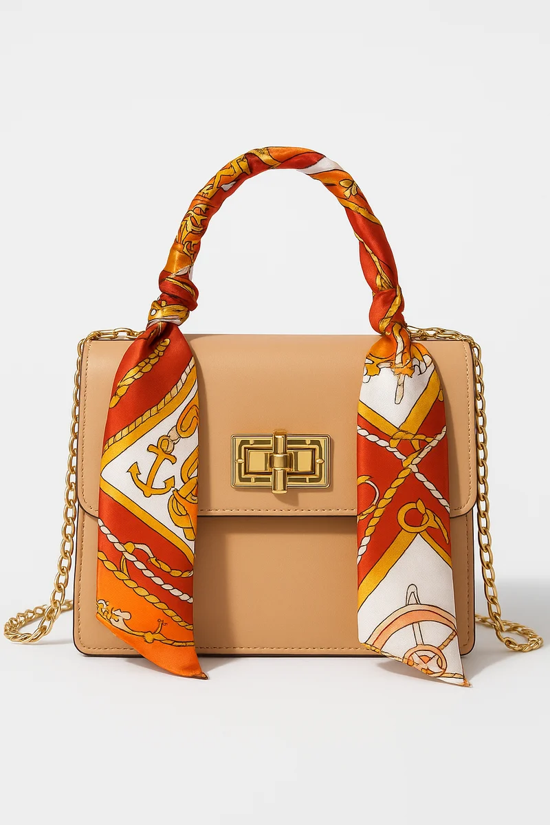 Alina – Schicke Handtasche mit Schal-Detail