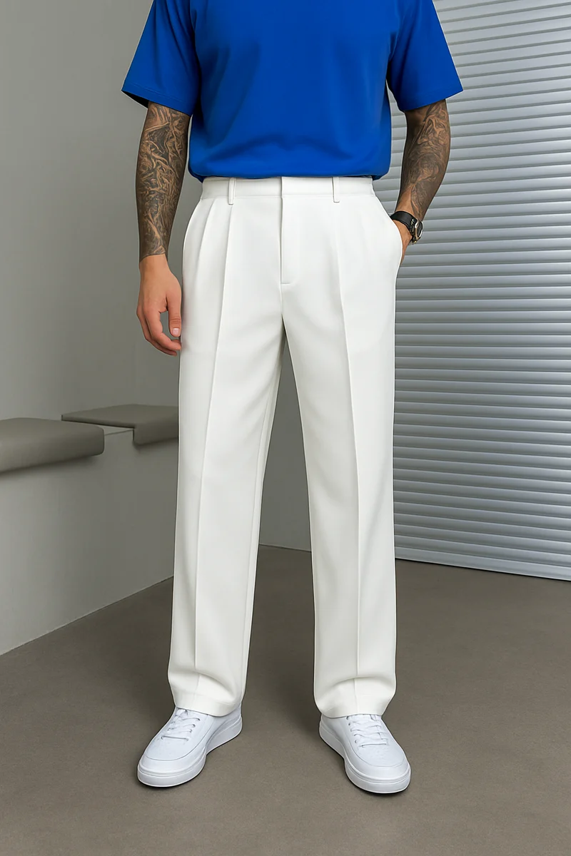 Bastian – Elegante Herrenhose mit weitem Bein