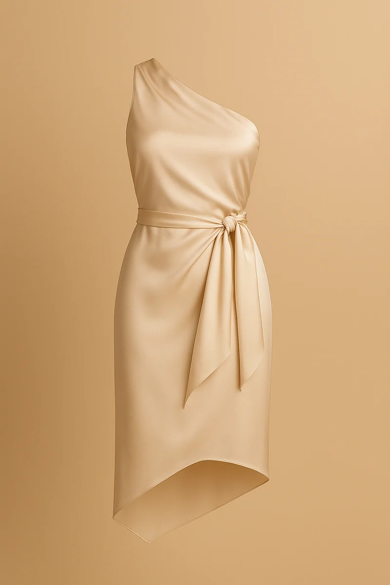 Annemarie – Elegantes Ein-Schulter-Kleid für Damen