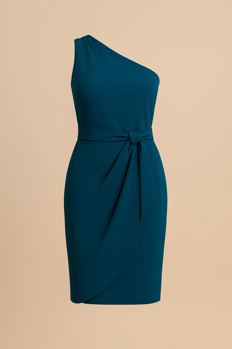 Annemarie – Elegantes Ein-Schulter-Kleid für Damen