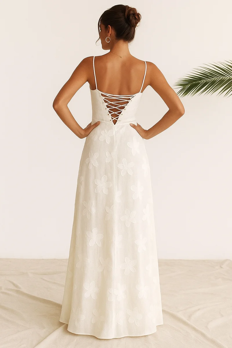 Lara – Elegantes Kleid mit Korsettschnürung und Blumenmuster für Damen