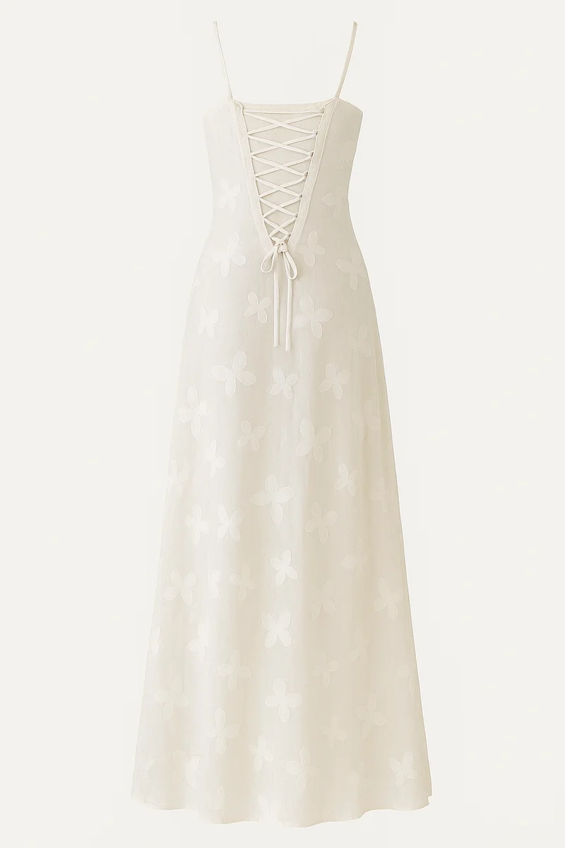 Lara – Elegantes Kleid mit Korsettschnürung und Blumenmuster für Damen
