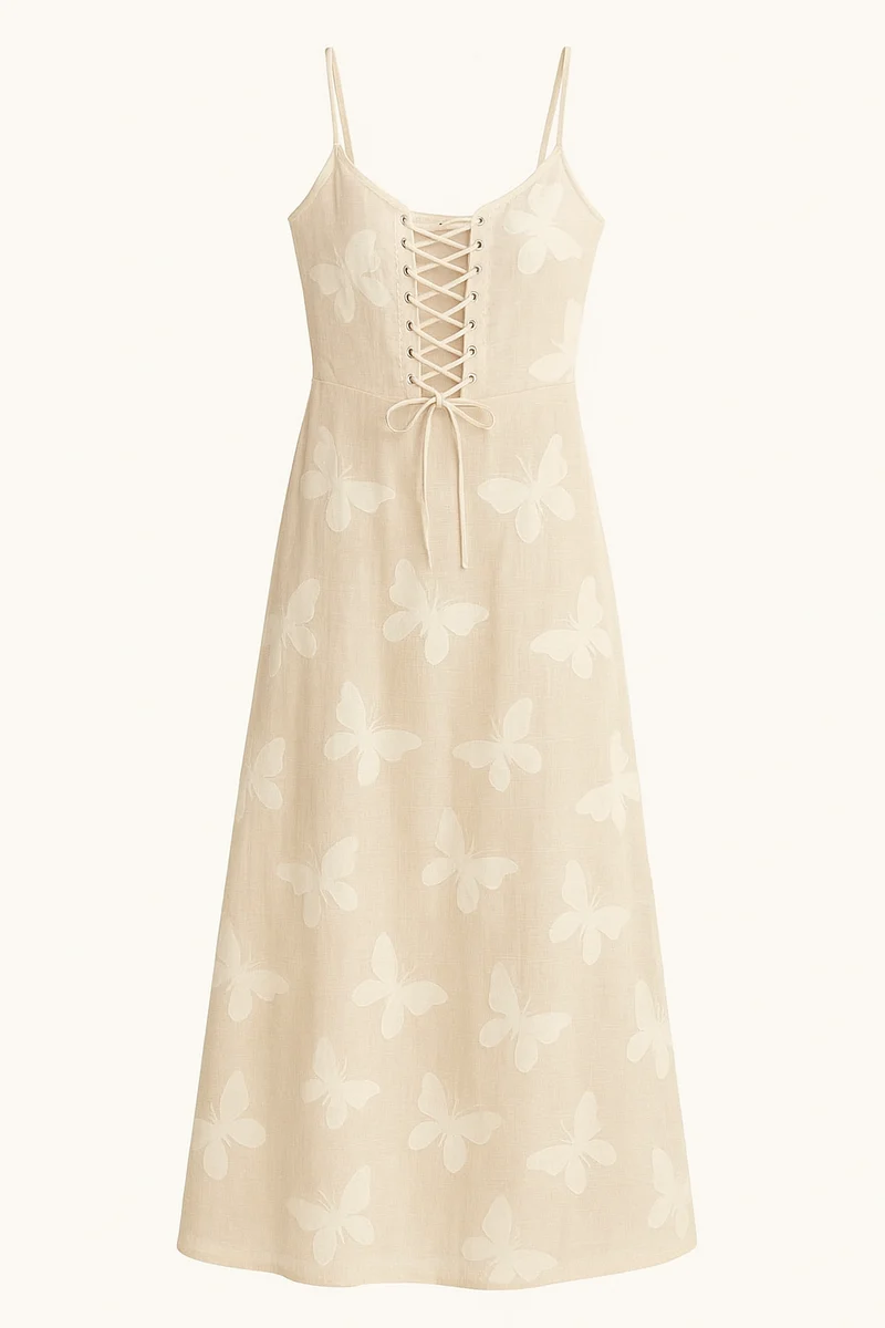 Lara – Elegantes Kleid mit Korsettschnürung und Blumenmuster für Damen