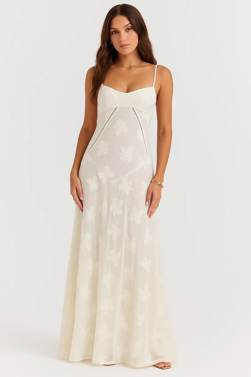 Lara – Elegantes Kleid mit Korsettschnürung und Blumenmuster für Damen