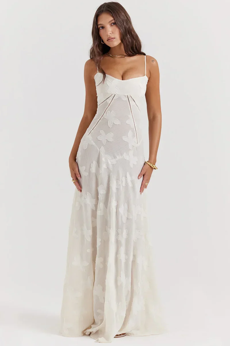 Lara – Elegantes Kleid mit Korsettschnürung und Blumenmuster für Damen