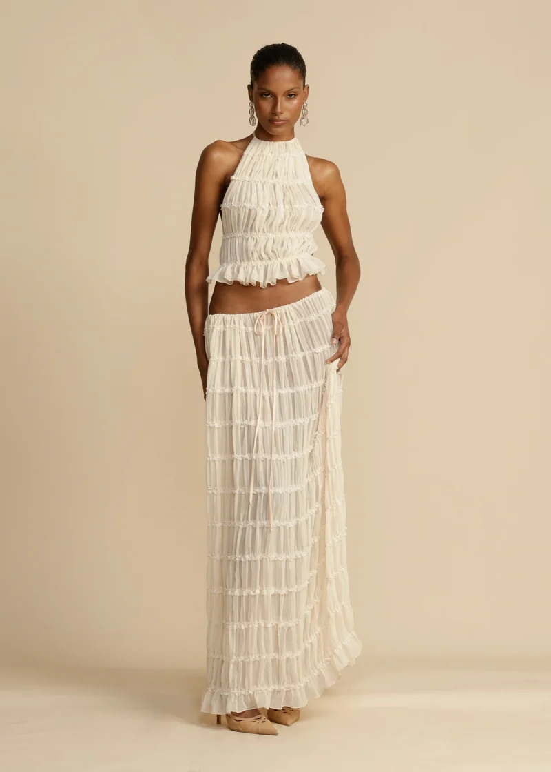 Yvonne – Elegantes zweiteiliges Plisseekleid für Damen