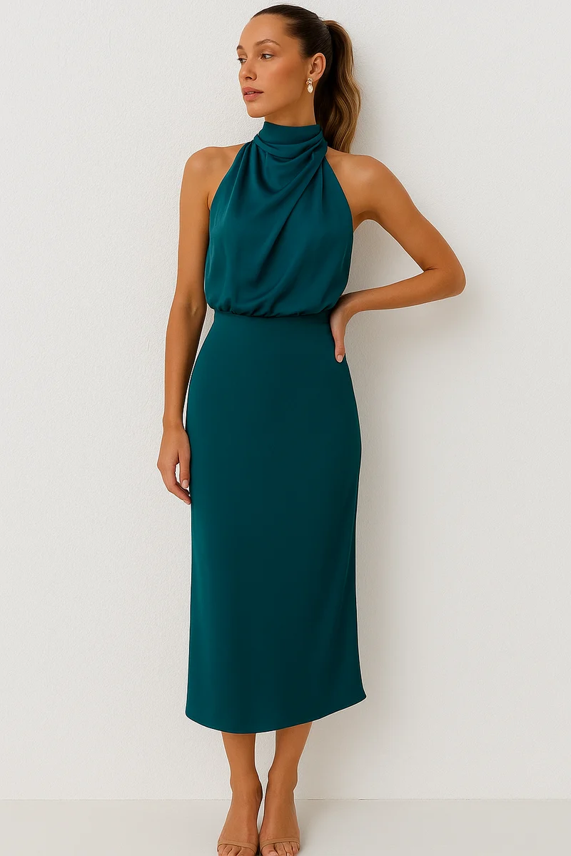 Stefanie – Elegantes Neckholder-Kleid für Damen