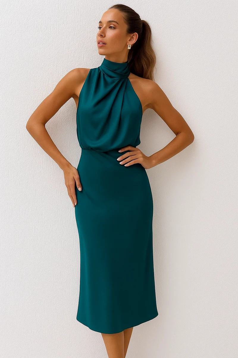 Stefanie – Elegantes Neckholder-Kleid für Damen