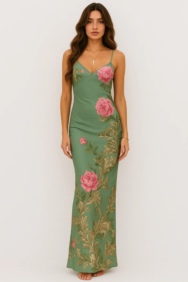 Lila – Elegantes Sommerkleid mit Blumenmuster für Damen