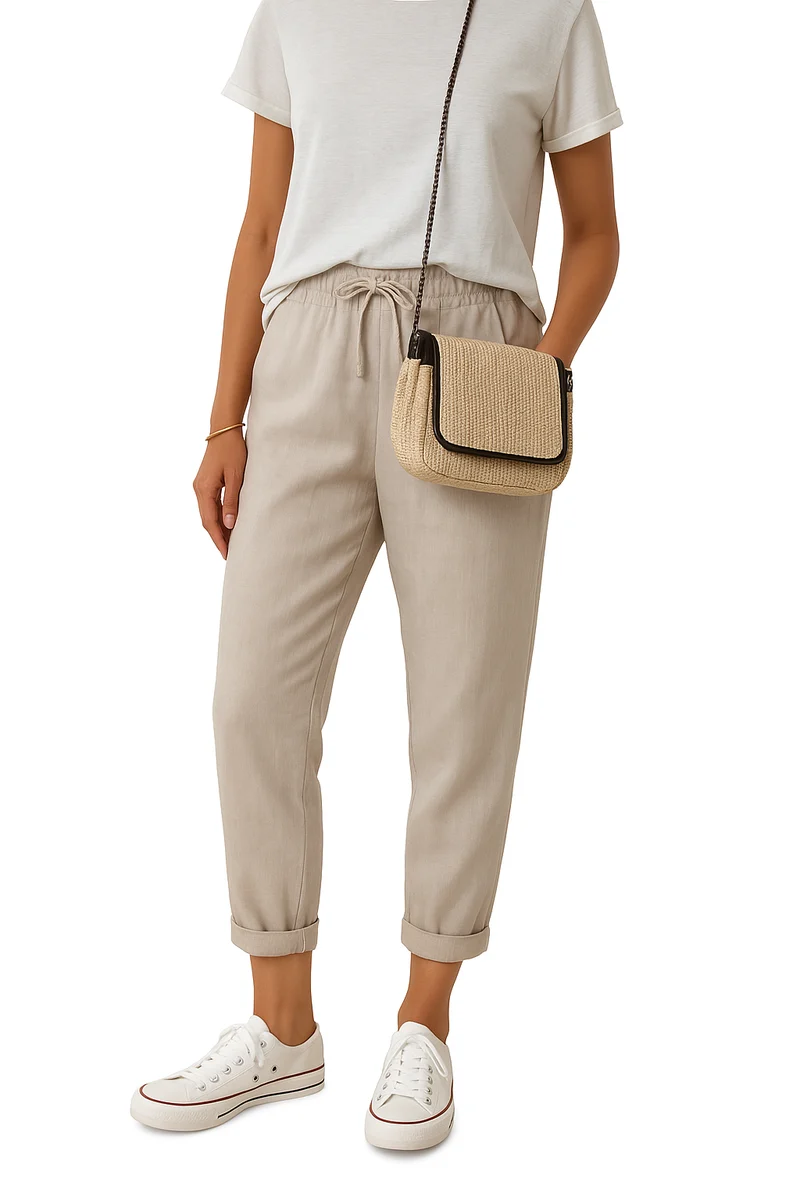 Lydia – Lässige Hose aus Baumwoll-Leinen für Damen