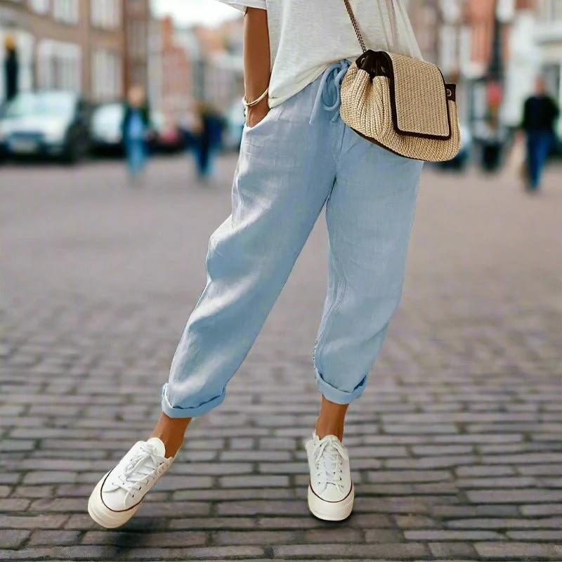 Lydia – Lässige Hose aus Baumwoll-Leinen für Damen