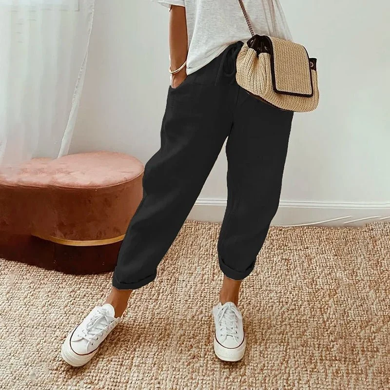 Lydia – Lässige Hose aus Baumwoll-Leinen für Damen
