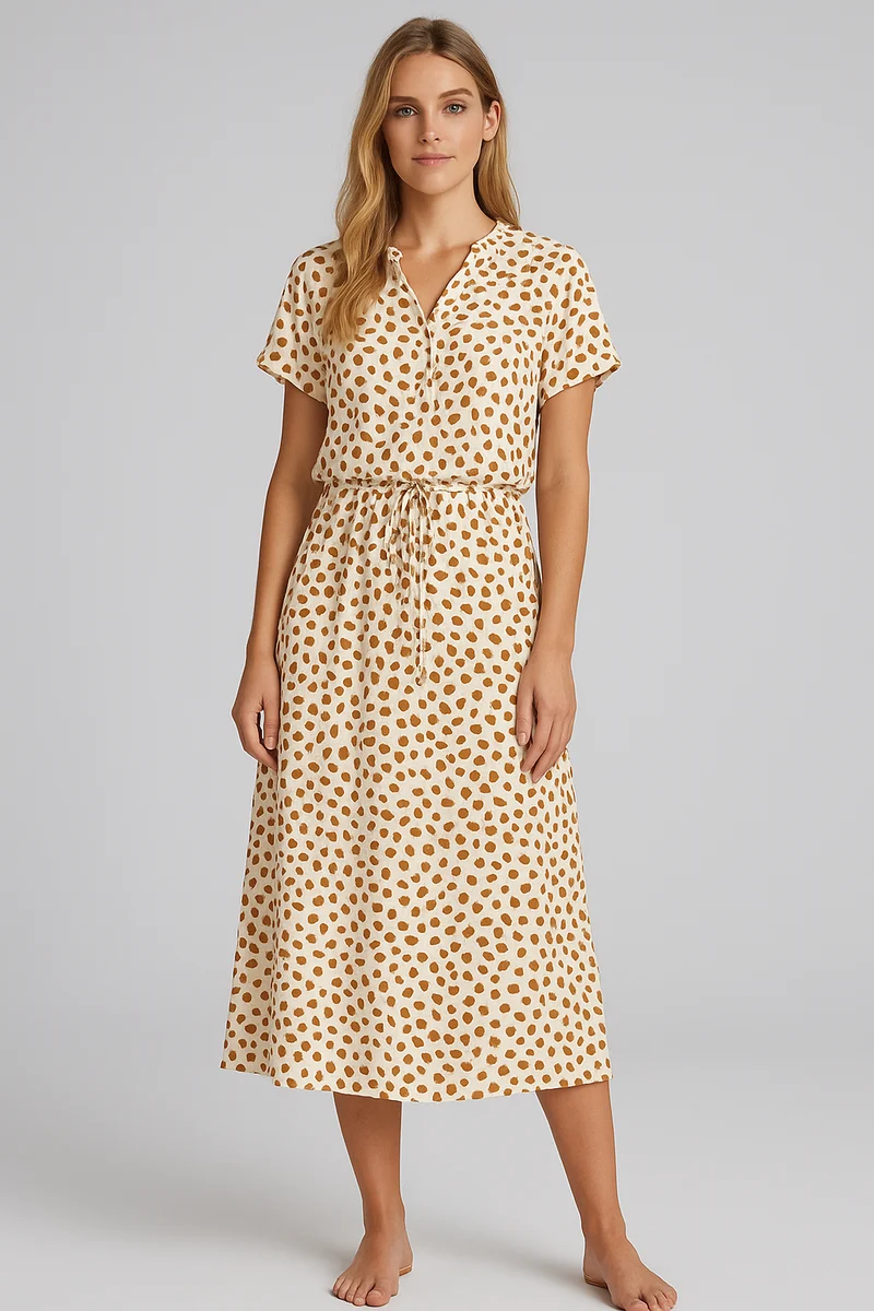 Helga – Stilvolles bedrucktes Sommerkleid für Damen