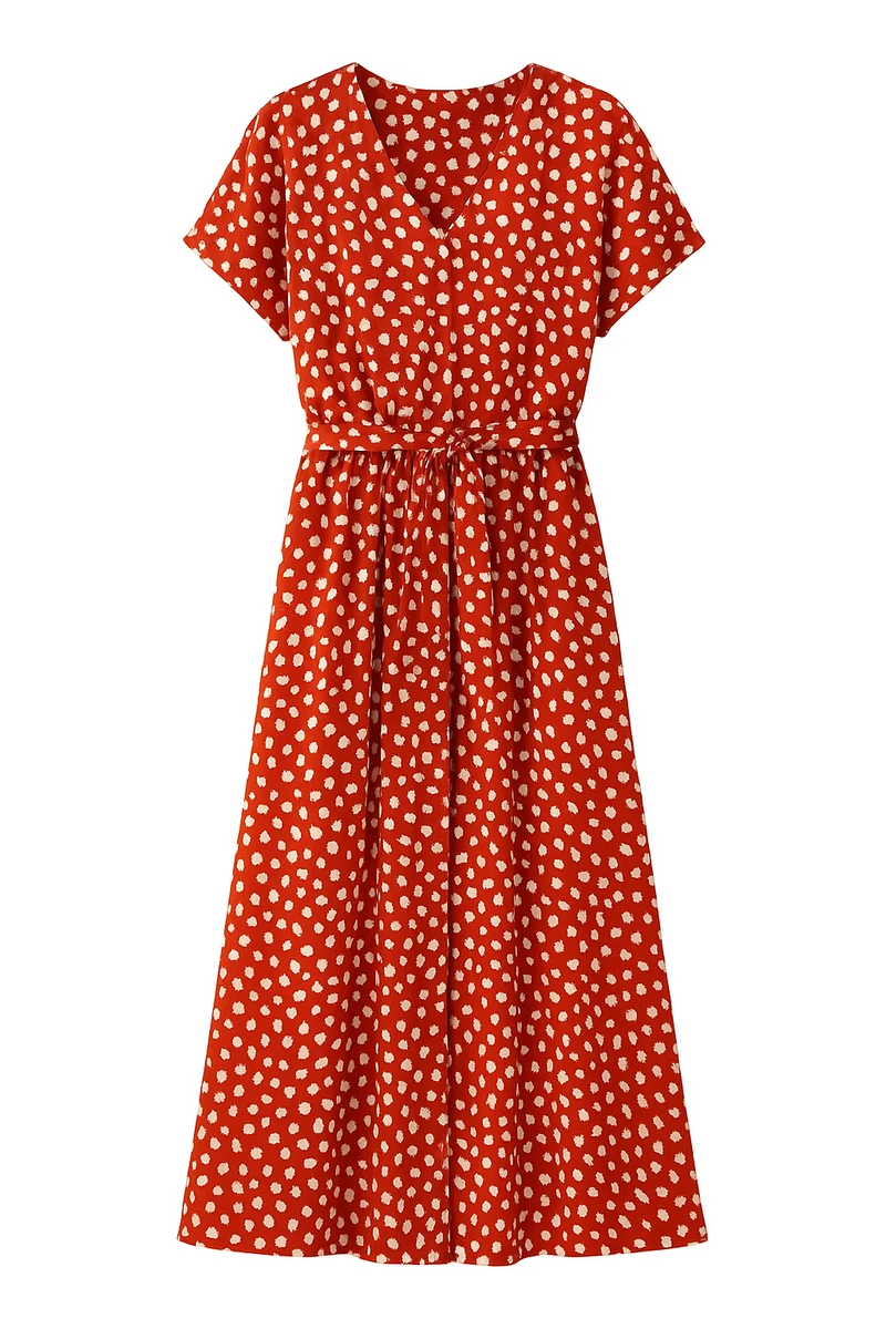 Helga – Stilvolles bedrucktes Sommerkleid für Damen